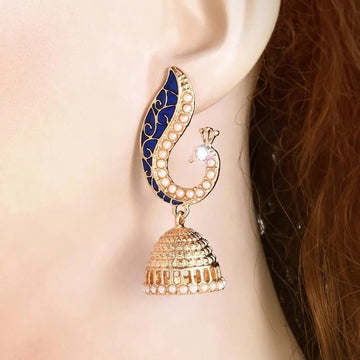 Silver  oxidised kashmiri Jhumka
